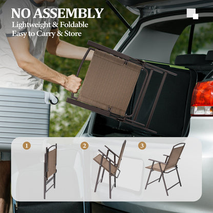 Crestlive Products 6pc Patio Dining Set with 4 Folding Chairs, Table & Umbrella