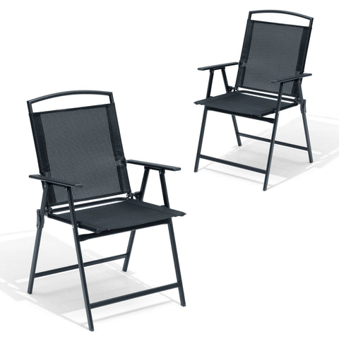 Crestlive Products Folding Patio Dining Chairs (Set of 2)