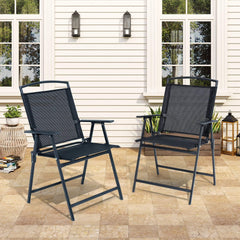 Folding Patio Dining Chair Set of 2