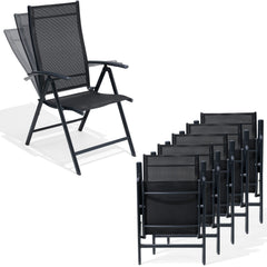 Metal Folding & Adjustable Outdoor Dining Chair Set of 2