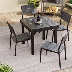 Aluminum Stackable Outdoor Dining Chair Set of 2/4