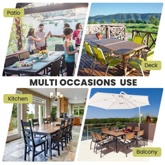 Aluminum Stackable Outdoor Dining Chair Set of 2