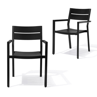 Crestlive Products 2pc Outdoor Stackable Aluminum Dining Chairs