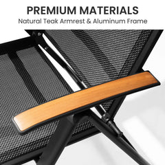 Aluminum Dining Set with Umbrella Hole & Chairs