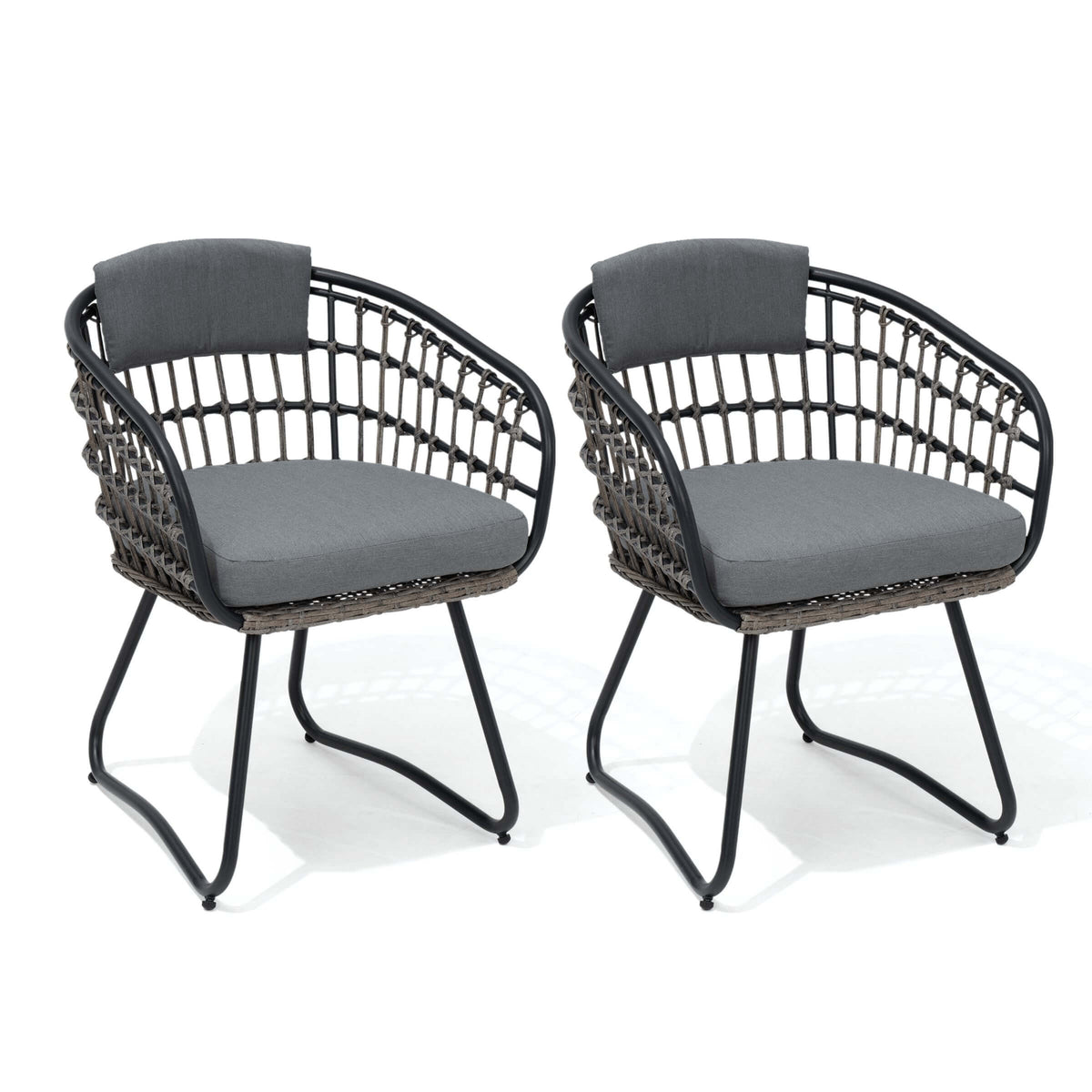PE Rattan Outdoor Chair Set with Cushions