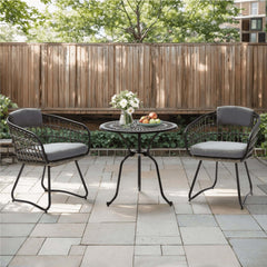 PE Rattan Outdoor Chair Set with Cushions