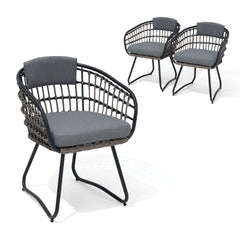 PE Rattan Outdoor Chair Set with Cushions