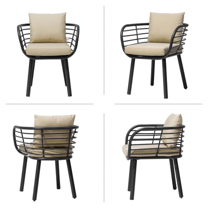Crestlive Products Aluminum Outdoor Patio Dining Chair with Sunbrella Cushions