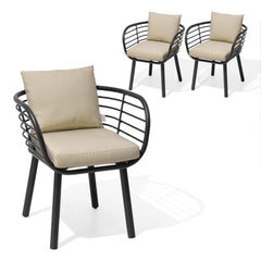 Aluminum Outdoor Dining Chair with Sunbrella Cushions