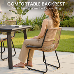 PE Rattan Outdoor Chair Set with Cushions