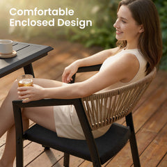 Aluminum Dining Set with Umbrella Hole & Chairs