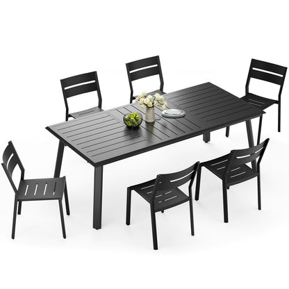 Crestlive Products Outdoor Dining Set with Umbrella Hole