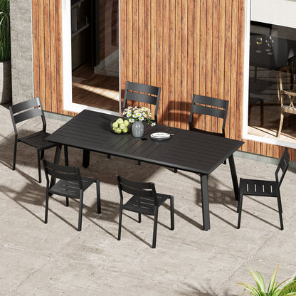 Crestlive Products Outdoor Dining Set with Umbrella Hole