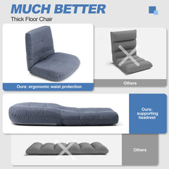 Linen Adjustable Folding Floor Chair