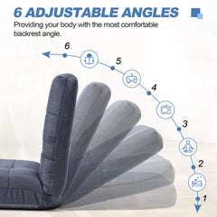 Linen Adjustable Folding Floor Chair