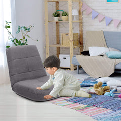 Linen Adjustable Folding Floor Chair