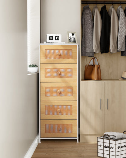 CrestliveProducts 5-drawer Chest Vertical Storage Tower - Fabric Dresser