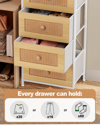 CrestliveProducts 5-drawer Chest Vertical Storage Tower - Fabric Dresser