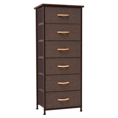 6-Drawer Rattan Fabric Storage Cabinet