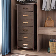 6-Drawer Rattan Fabric Storage Cabinet