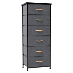 6-Drawer Rattan Fabric Storage Cabinet