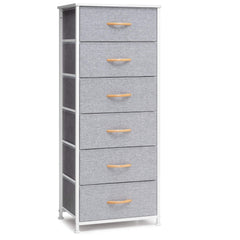 6-Drawer Rattan Fabric Storage Cabinet