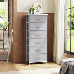 6-Drawer Rattan Fabric Storage Cabinet