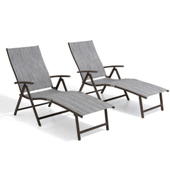 Foldable & Adjustable Aluminum Outdoor Chaise Lounge
