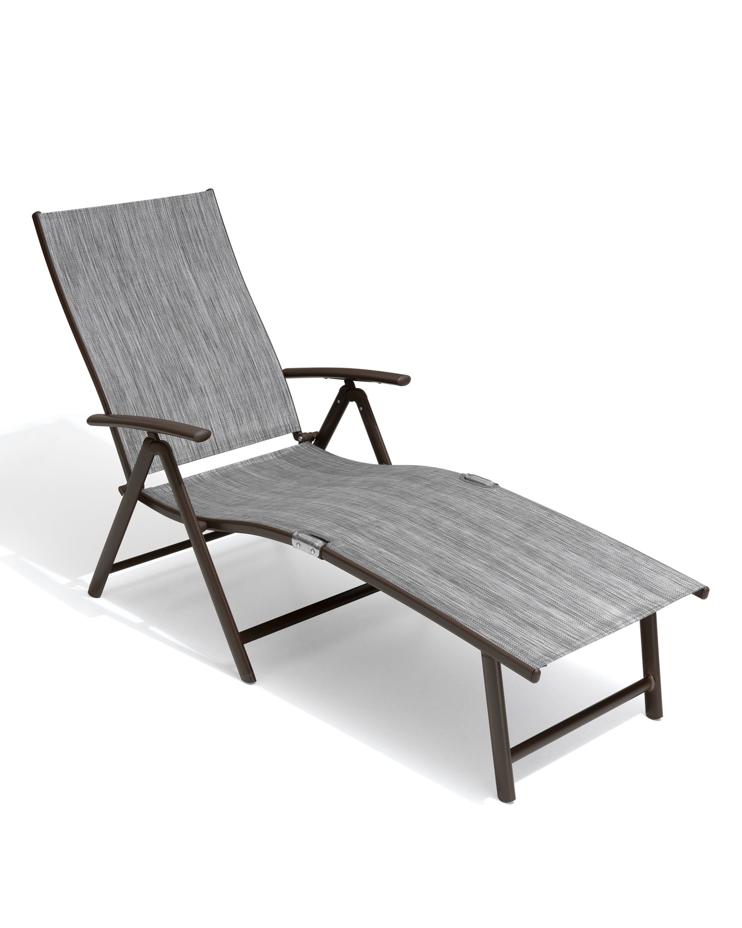 Outdoor chaise lounge cushion single in Black Gray