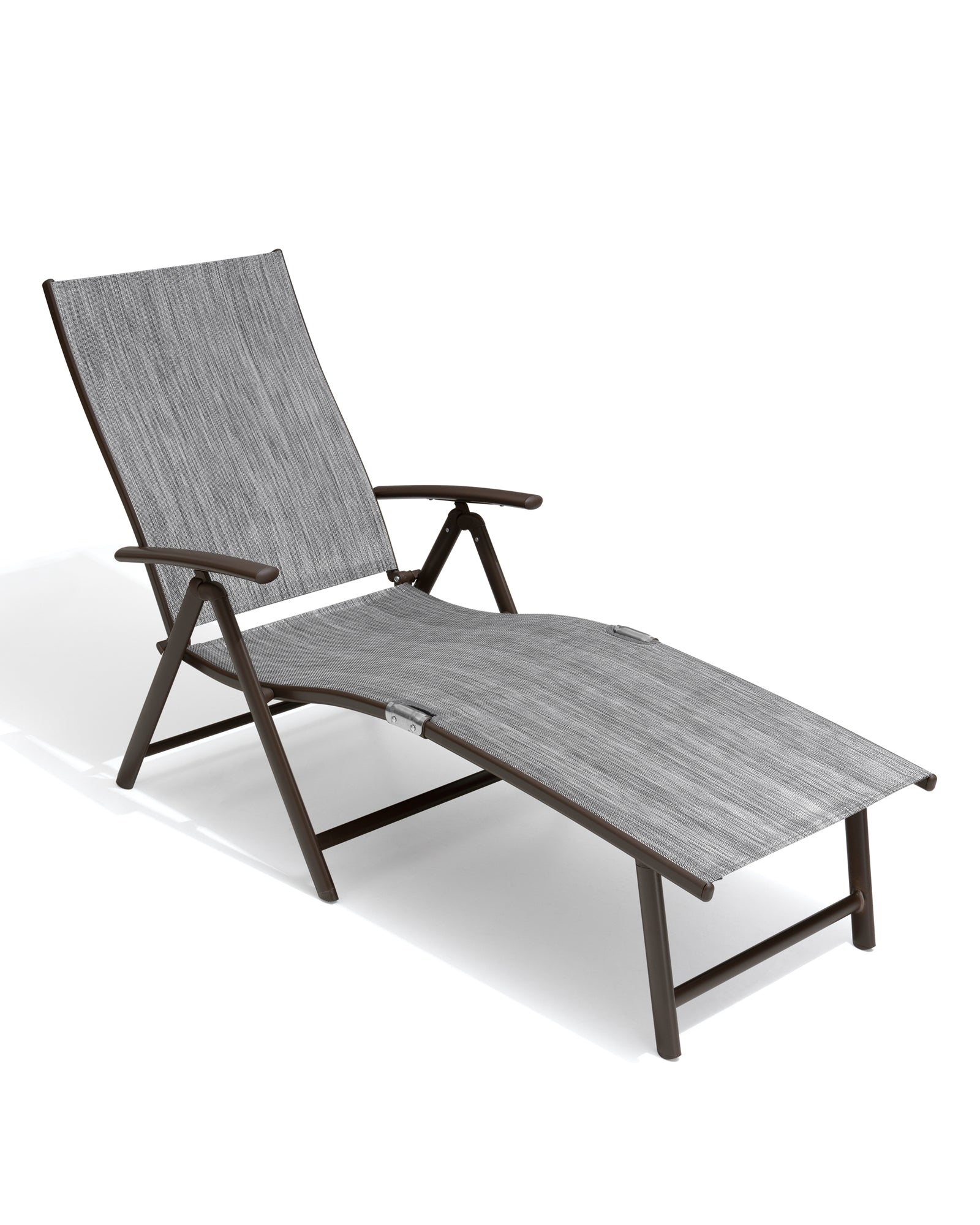Outdoor chaise lounge cushion single in Black Gray