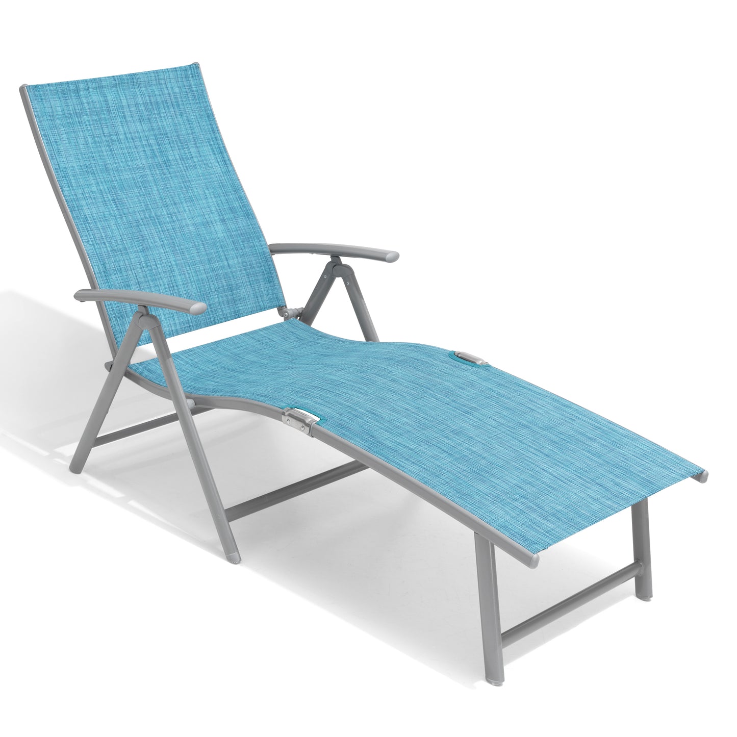 Outdoor chaise lounge cushion single in Blue