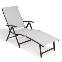 Foldable & Adjustable Aluminum Outdoor Chaise Lounge