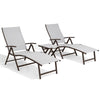 Foldable & Adjustable Aluminum Outdoor Chaise Lounge