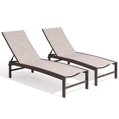 Aluminum Adjustable Outdoor Chaise Lounge Chair