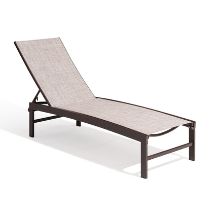 Crestlive Products 1-Piece Outdoor Adjustable Chaise Lounge Chair