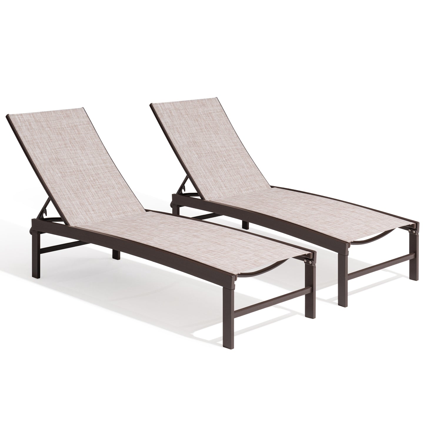Outdoor chaise lounge cushion 2-piece set in Beige