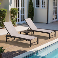 Aluminum Adjustable Outdoor Chaise Lounge Chair