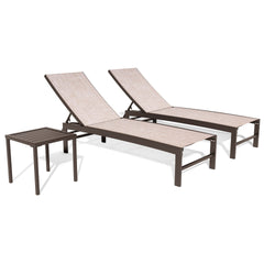 Aluminum Adjustable Outdoor Chaise Lounge Chair