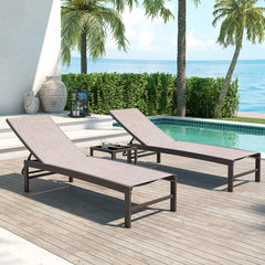 Aluminum Adjustable Outdoor Chaise Lounge Chair