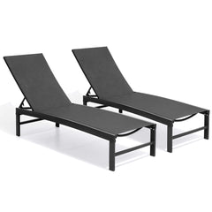 Aluminum Adjustable Outdoor Chaise Lounge Chair