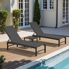 Aluminum Adjustable Outdoor Chaise Lounge Chair