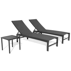 Aluminum Adjustable Outdoor Chaise Lounge Chair