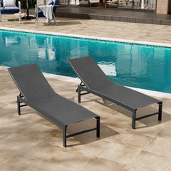 Aluminum Adjustable Outdoor Chaise Lounge Chair