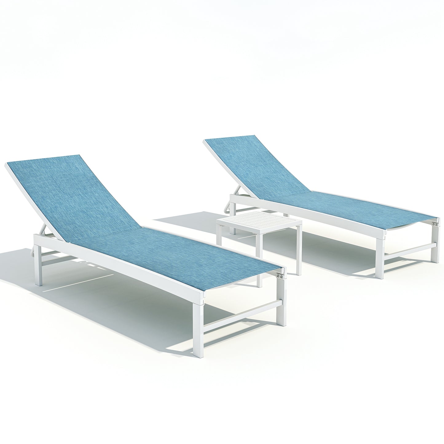 Crestlive Products 1-Piece Outdoor Adjustable Chaise Lounge Chair
