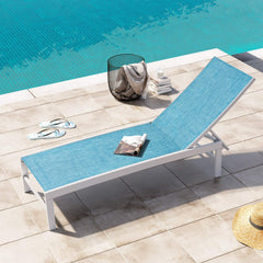 Aluminum Adjustable Outdoor Chaise Lounge Chair