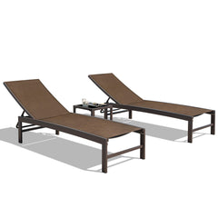 Aluminum Adjustable Outdoor Chaise Lounge Chair