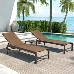 Aluminum Adjustable Outdoor Chaise Lounge Chair