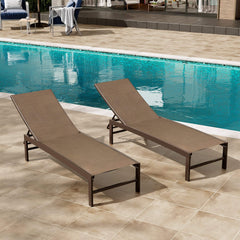 Aluminum Adjustable Outdoor Chaise Lounge Chair