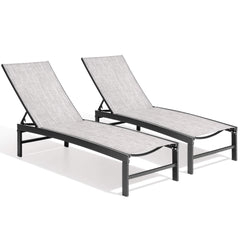 Aluminum Adjustable Outdoor Chaise Lounge Chair