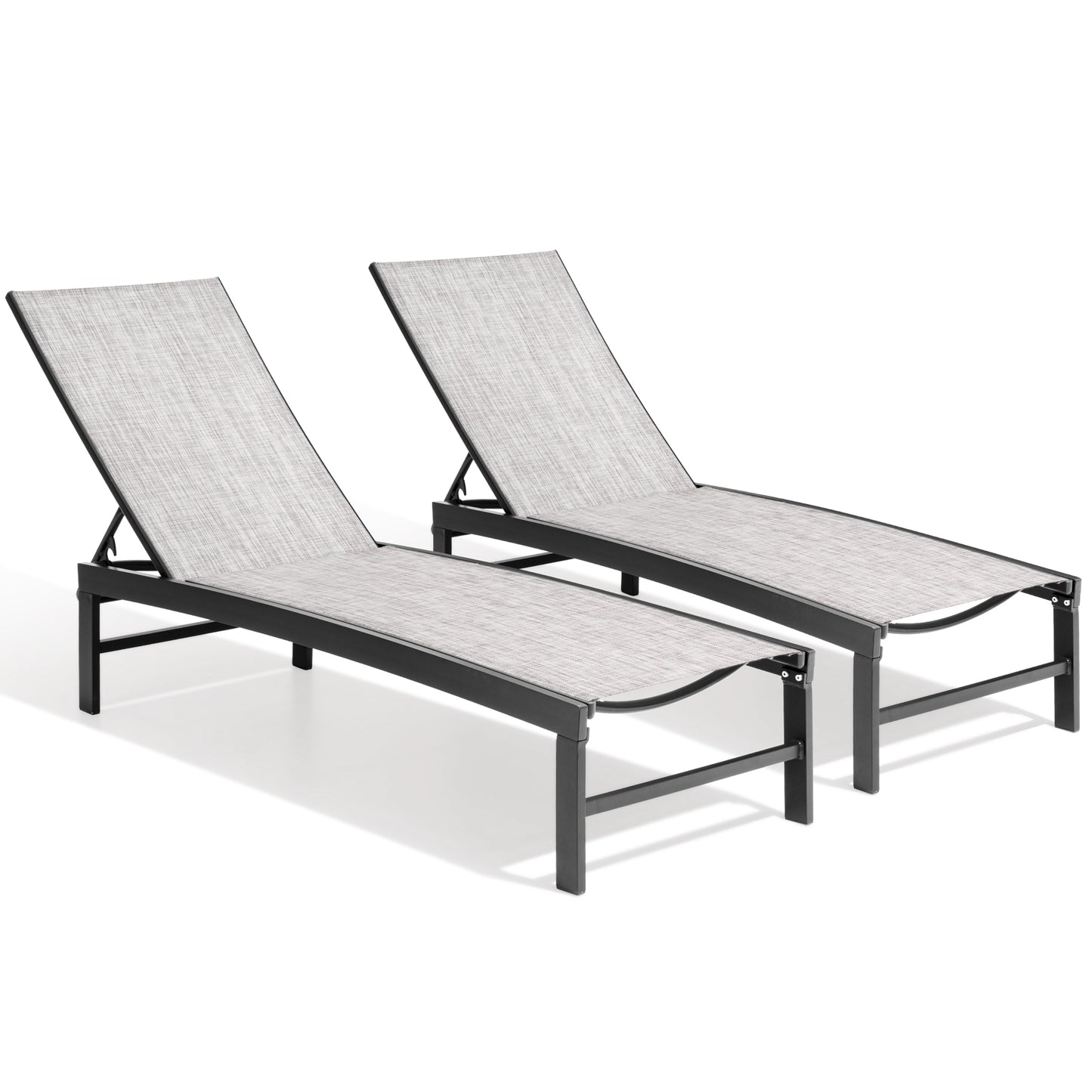 Outdoor chaise lounge cushion 2-piece set in Earth